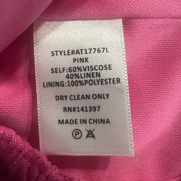 ASTR The Label Corset Top Women's Small Pink Linen Sweetheart Neck Off Shoulder - Picture 6 of 9